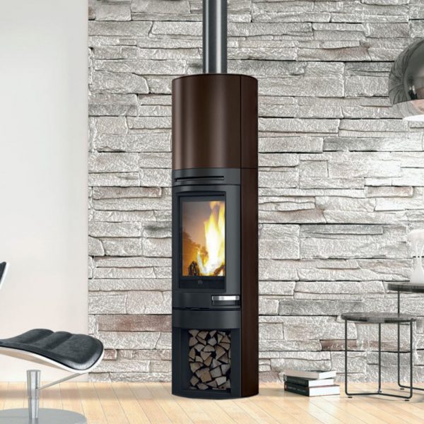 EDILKAMIN Tally S Evo con rivestimento in Acciaio bronzo