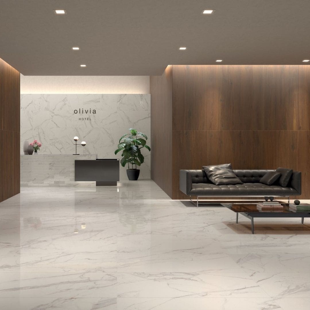 MARCA CORONA Motif Extra 60x120 Calacatta Gold Lucido - immagine 2