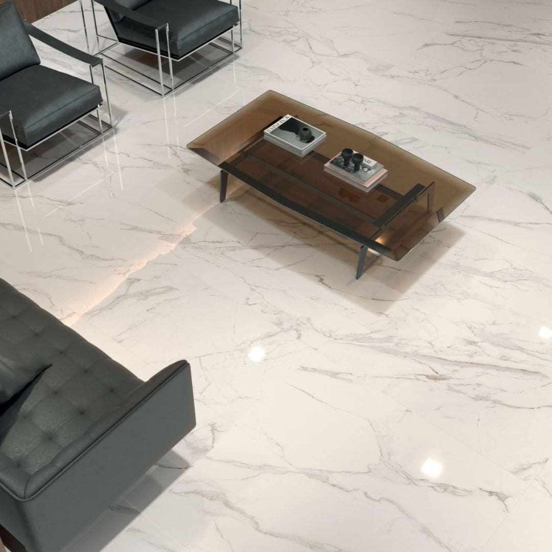 MARCA CORONA Motif Extra 60x120 Calacatta Gold Lucido - immagine 3