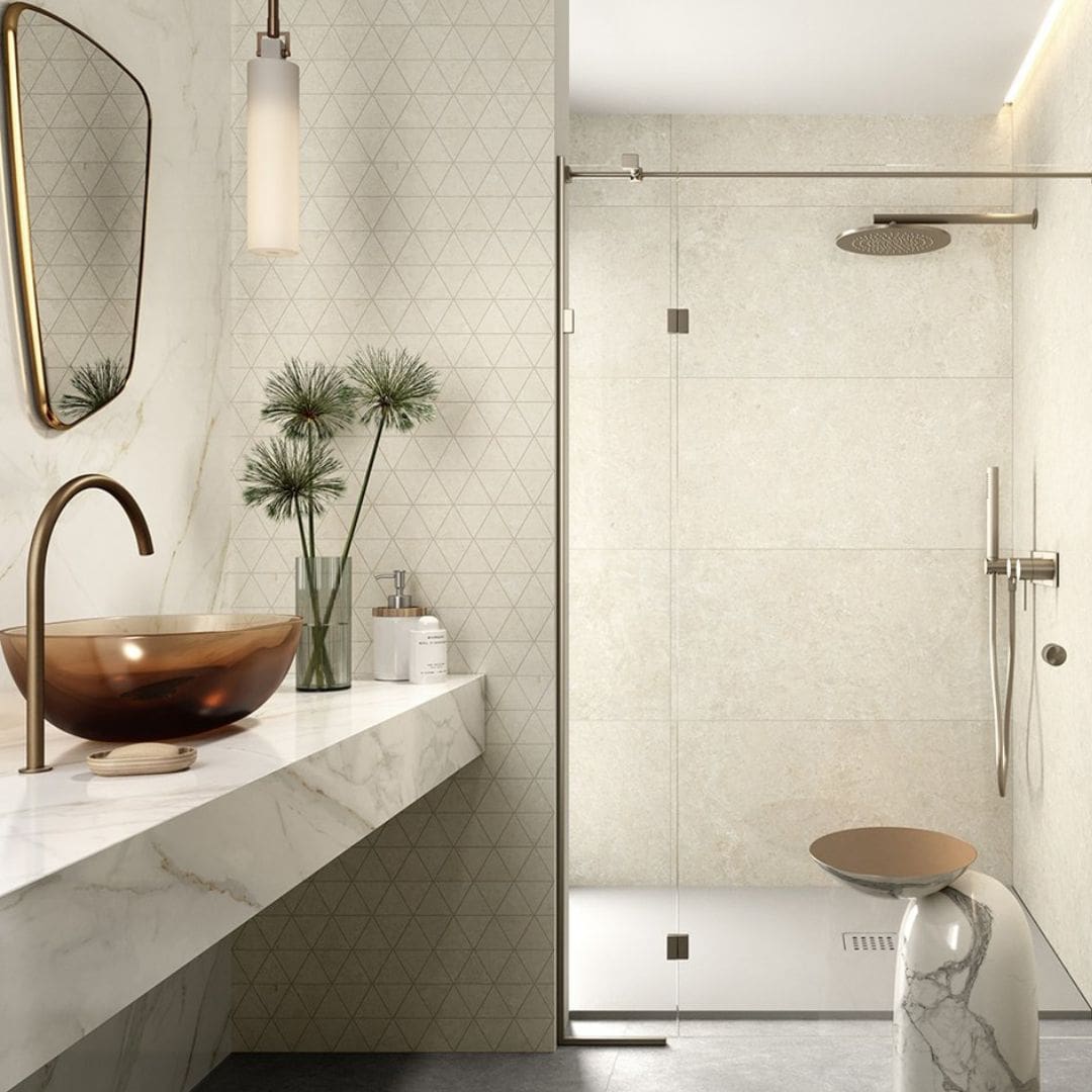 MARCA CORONA Motif Extra 60x120 Calacatta Gold Lucido - immagine 4