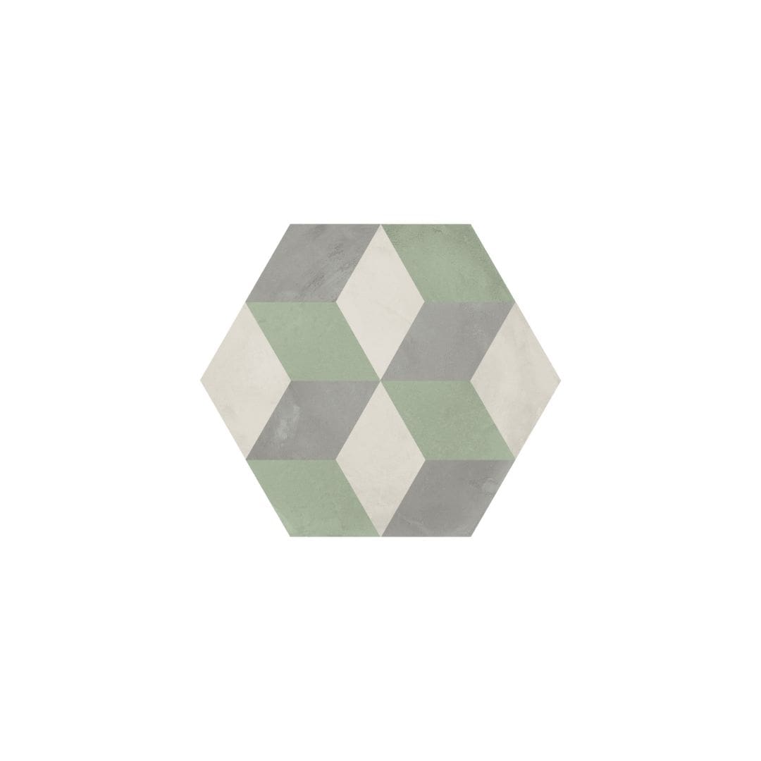 MARCA CORONA Terra.Art 25x21,6 Cubo Sabbia/Menta esagona