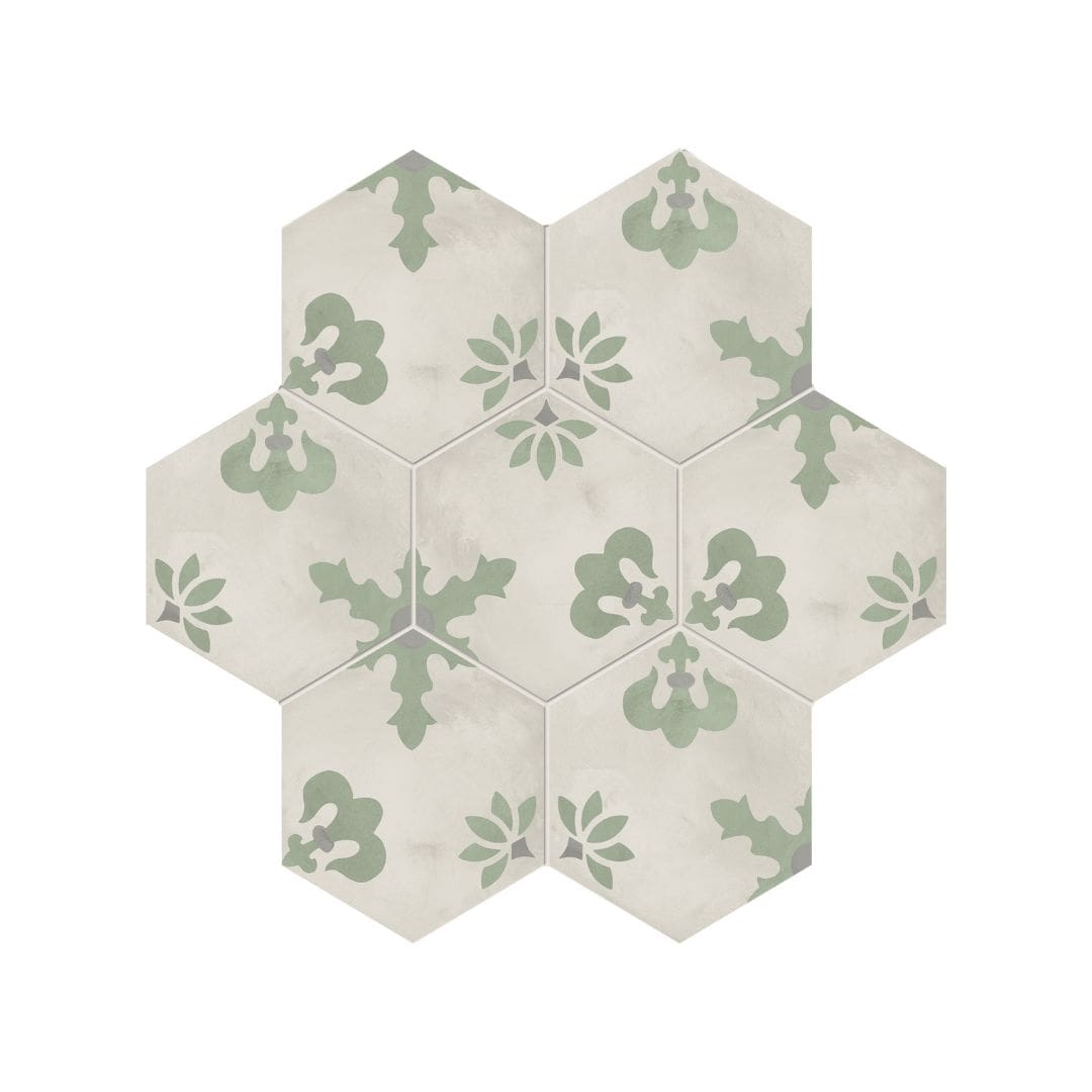 MARCA CORONA Terra.Art 25x21,6 Giglio Sabbia/Menta esagona - immagine 2