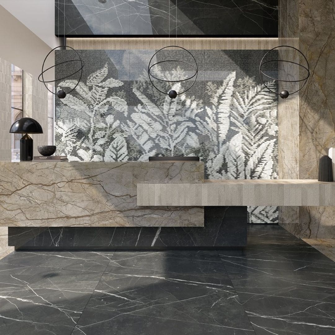 MARCA CORONA Scultorea Dark diamond 60x120 lucido