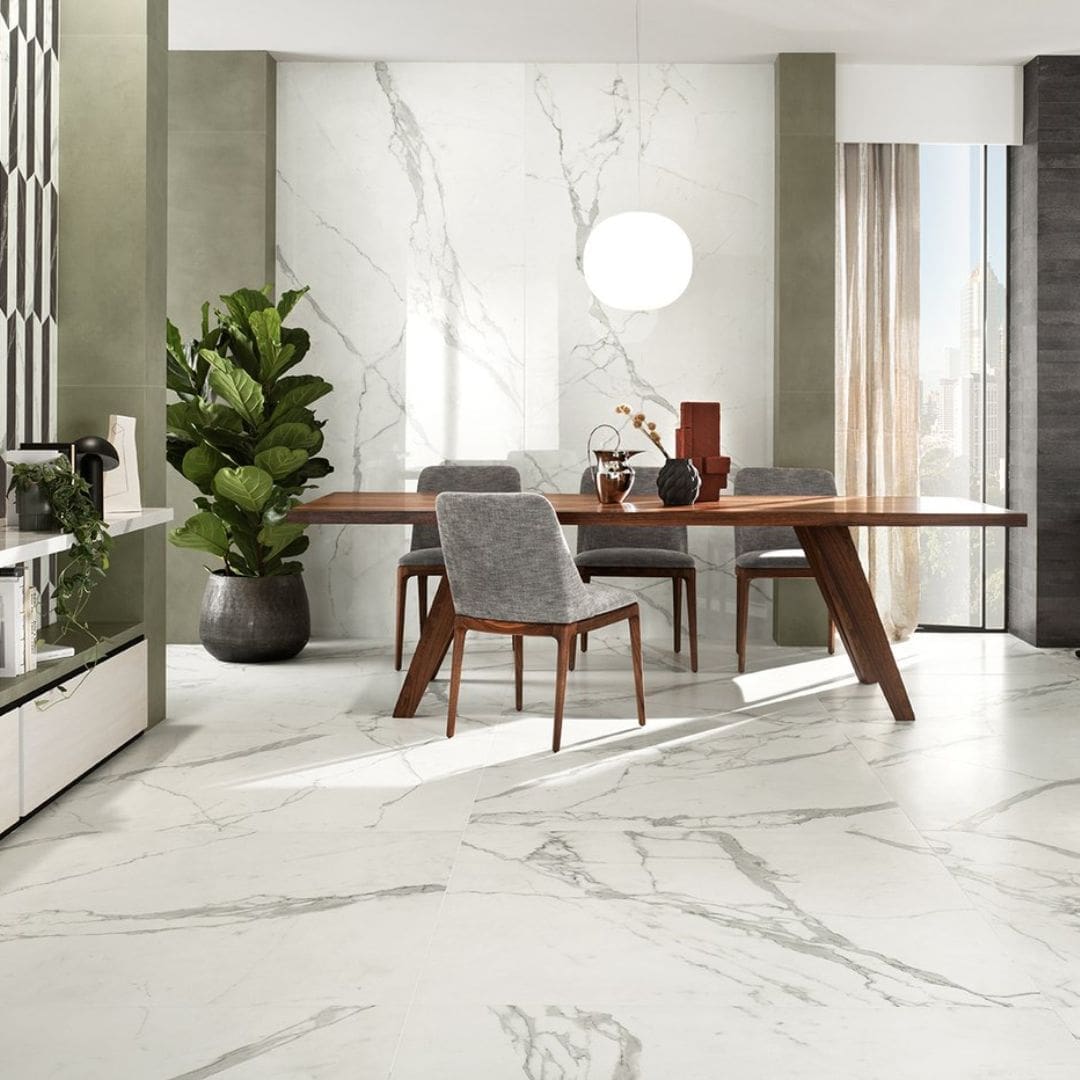 MARCA CORONA Scultorea Calacatta vena argento 60x120 lucido