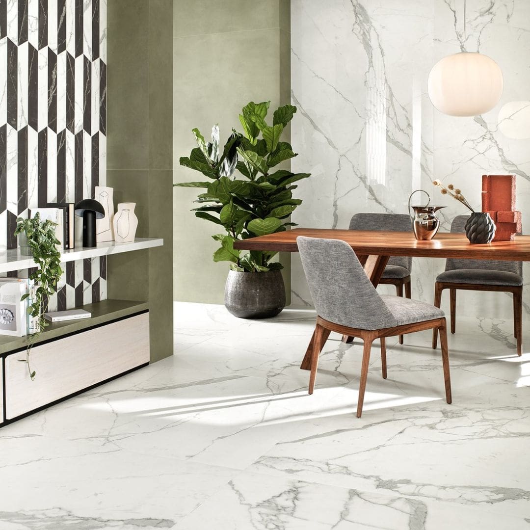 MARCA CORONA Scultorea Calacatta vena argento 60x120 lucido - immagine 2