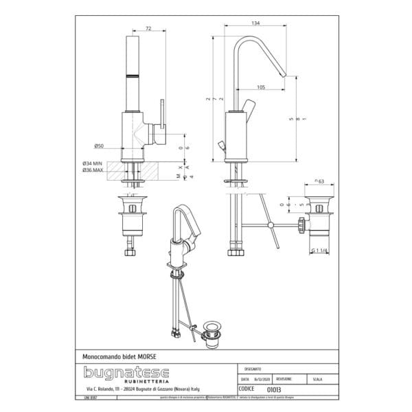 BUGNATESE Morse miscelatore lavabo - immagine 3
