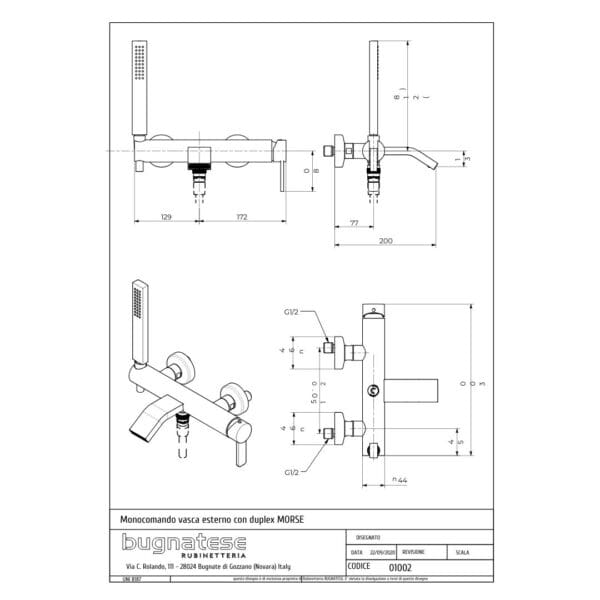 BUGNATESE Morse miscelatore vasca - immagine 2