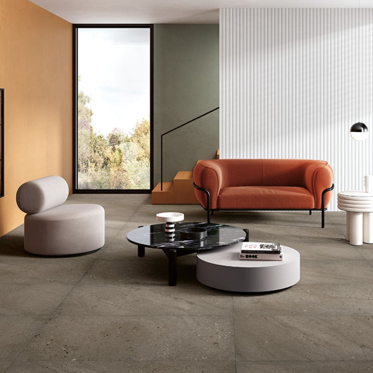 FIORANESE I Ciottoli 60,4x60,4 Sabbia Antracite