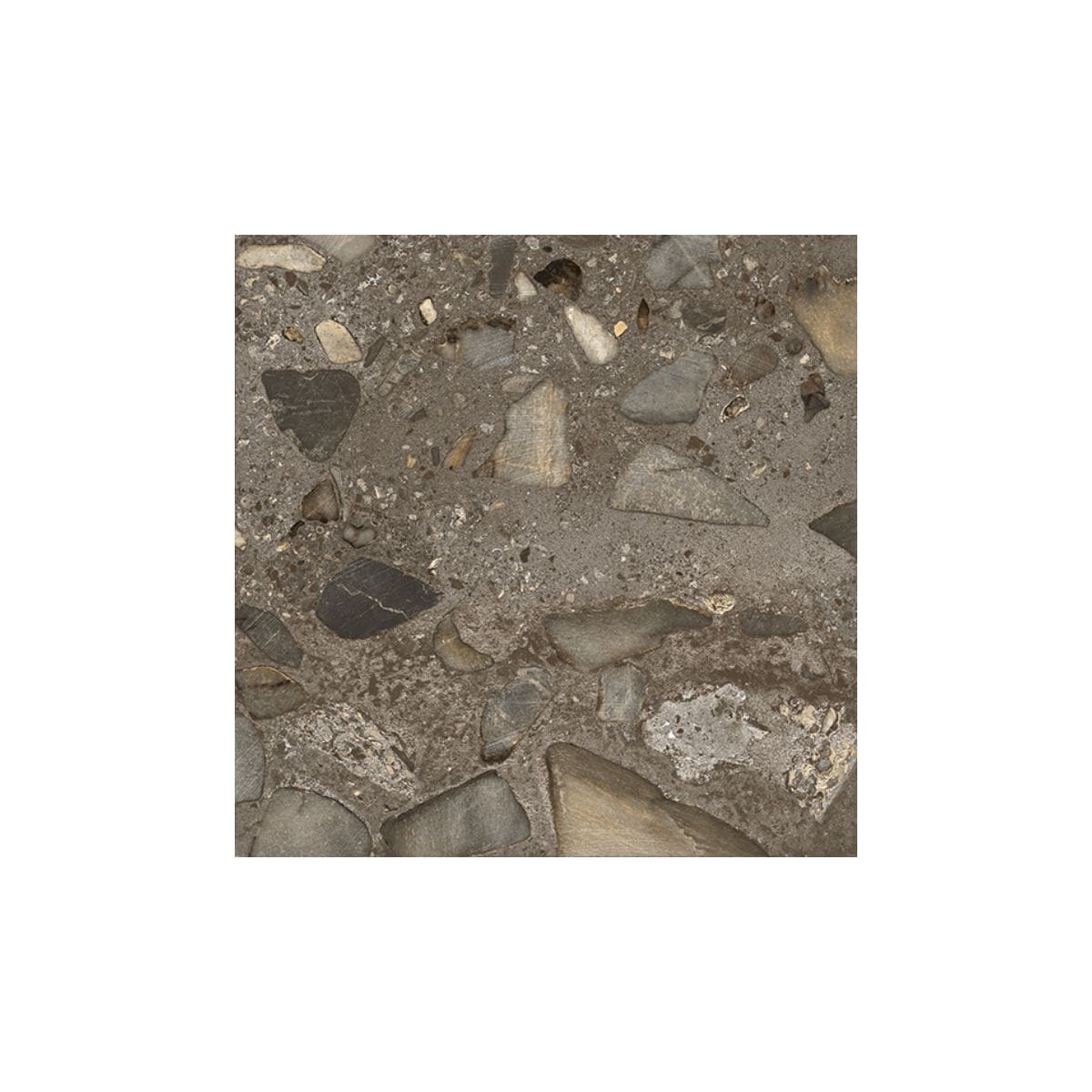 FIORANESE I Ciottoli 90,6x90,6 Sassi Antracite - immagine 2